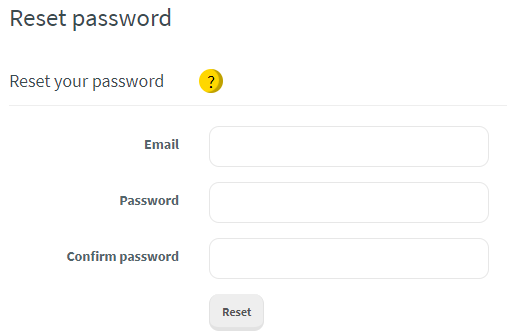 Reset Password